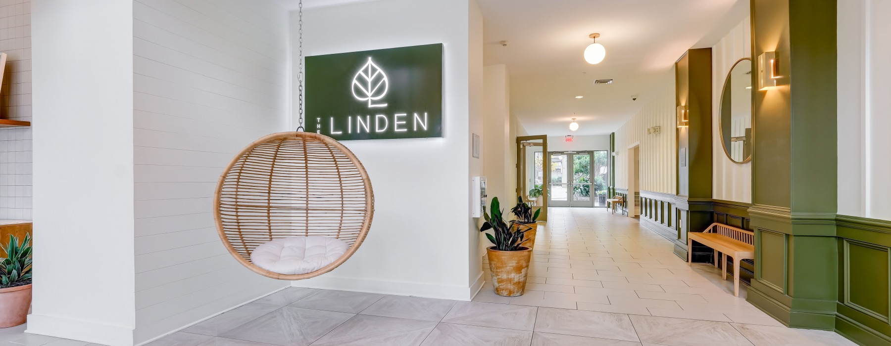 entry at the linden apartments leasing office
