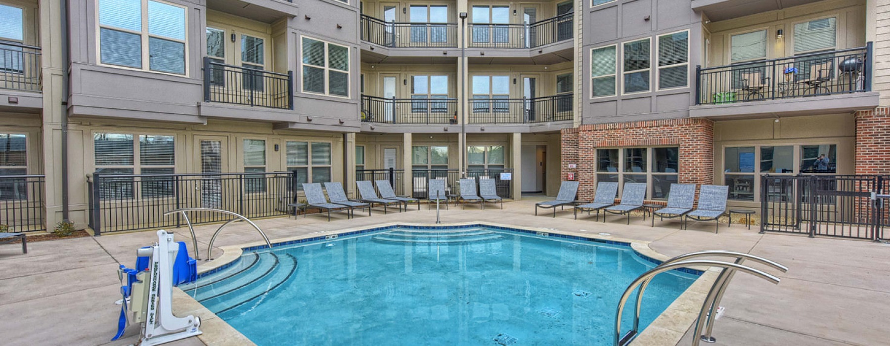 Relaxing Saltwater Lounge Pool in The Linden Apartments